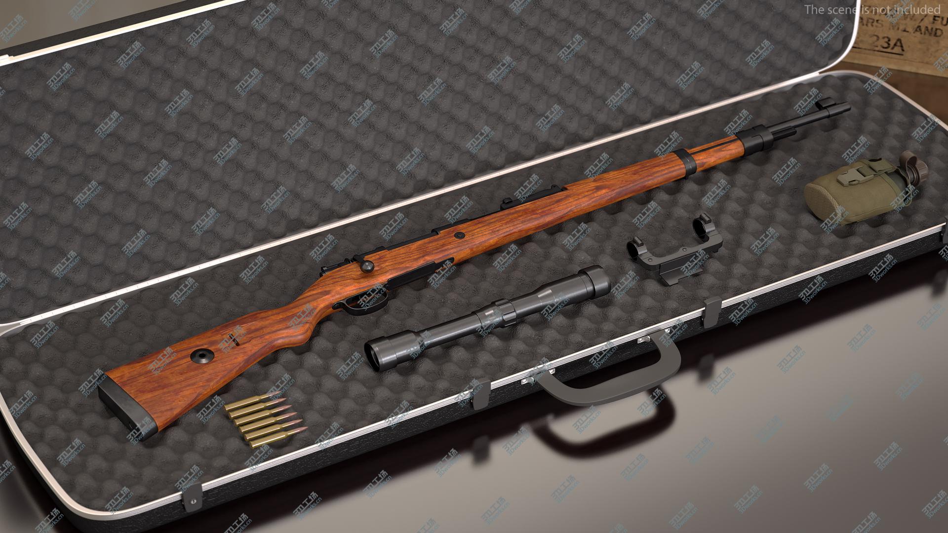 images/goods_img/202104091/Mauser Kar98k Bolt Action Rifle with Scope 3D model/5.jpg